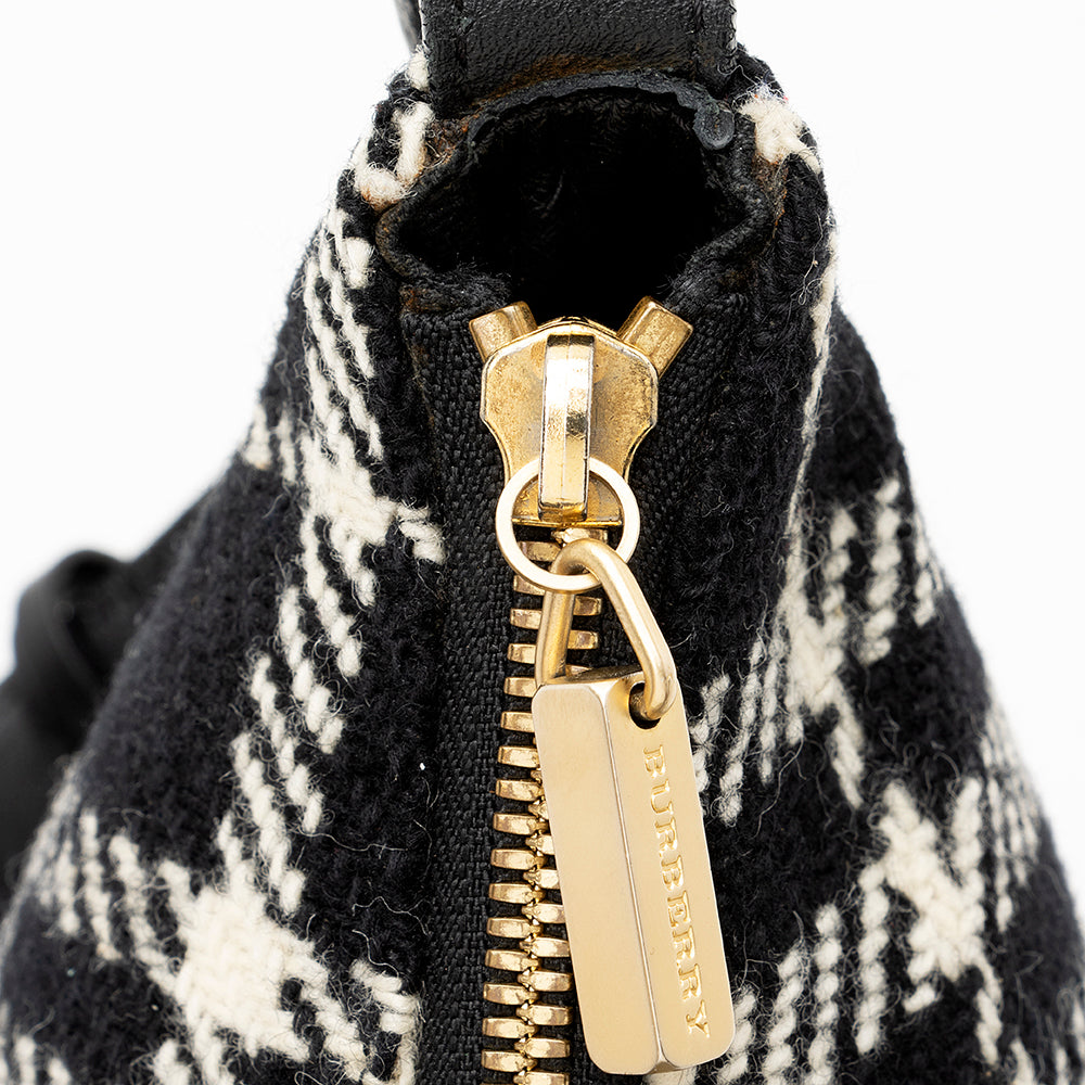 Burberry Wool Nova Check Shoulder Bag (SHF-20309)