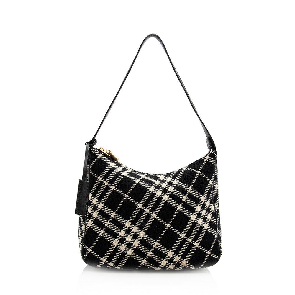 Burberry Wool Nova Check Shoulder Bag (SHF-20309)