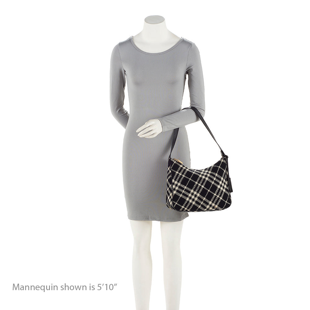 Burberry Wool Nova Check Shoulder Bag (SHF-20309)