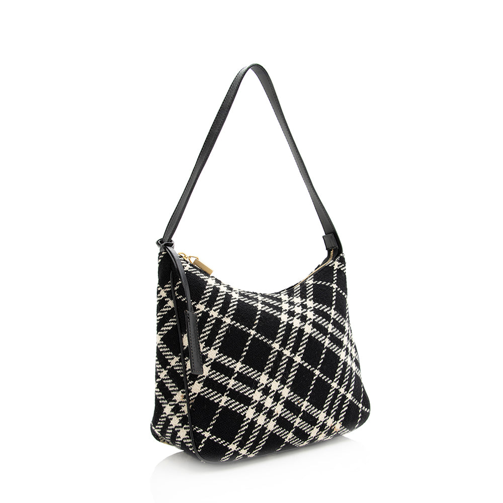 Burberry Wool Nova Check Shoulder Bag (SHF-20309)