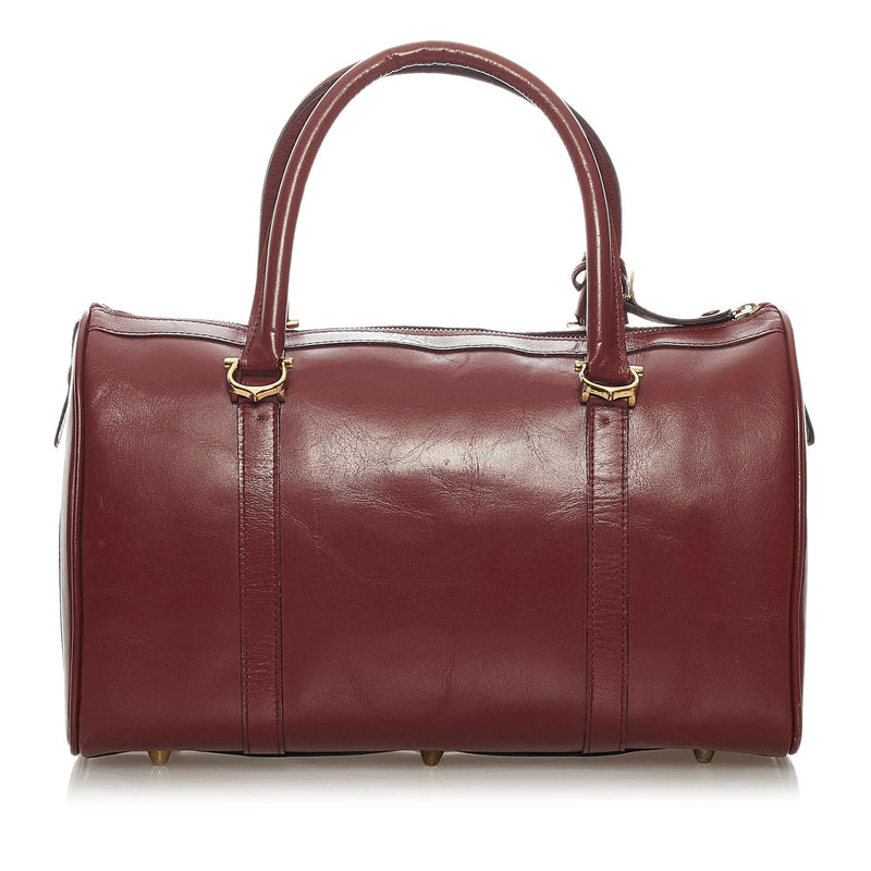 Cartier Must de Cartier Leather Boston Bag (SHG-29107)
