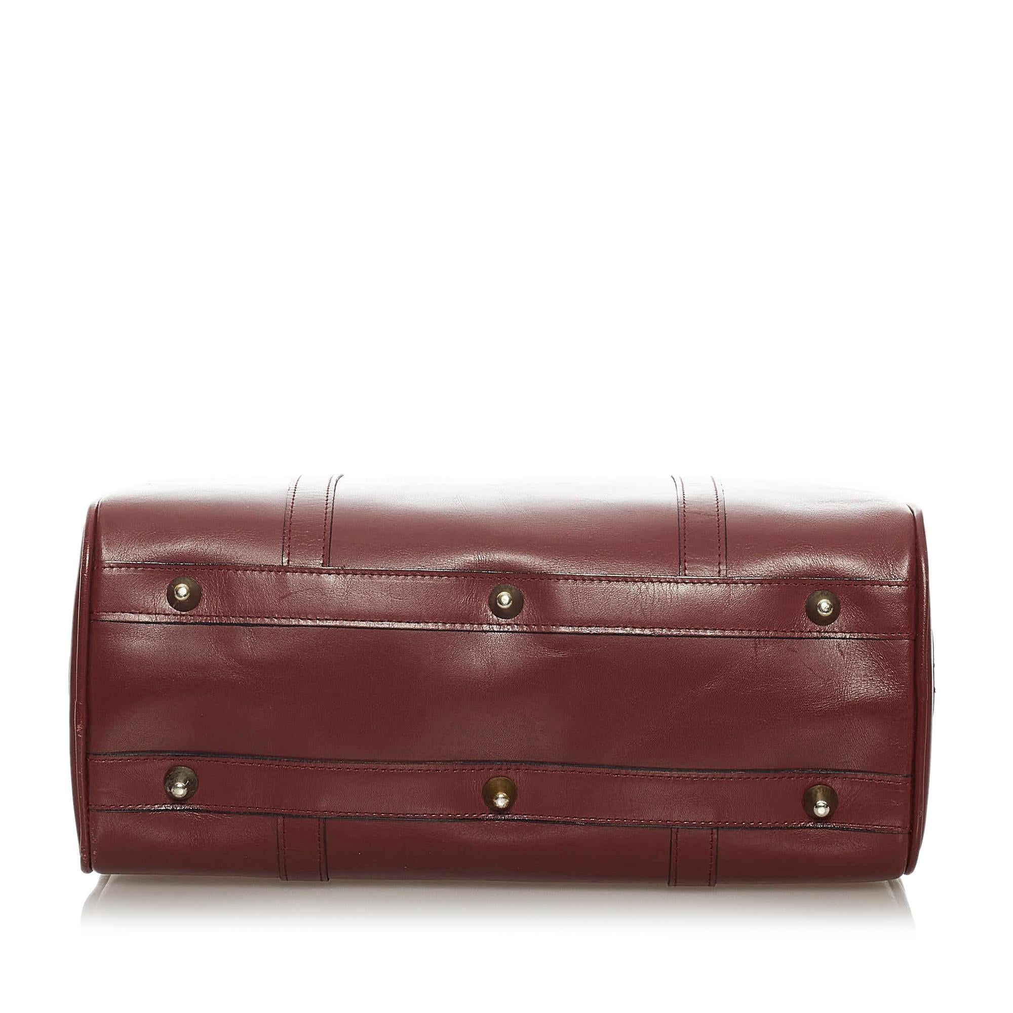 Cartier Must de Cartier Leather Boston Bag (SHG-29107)