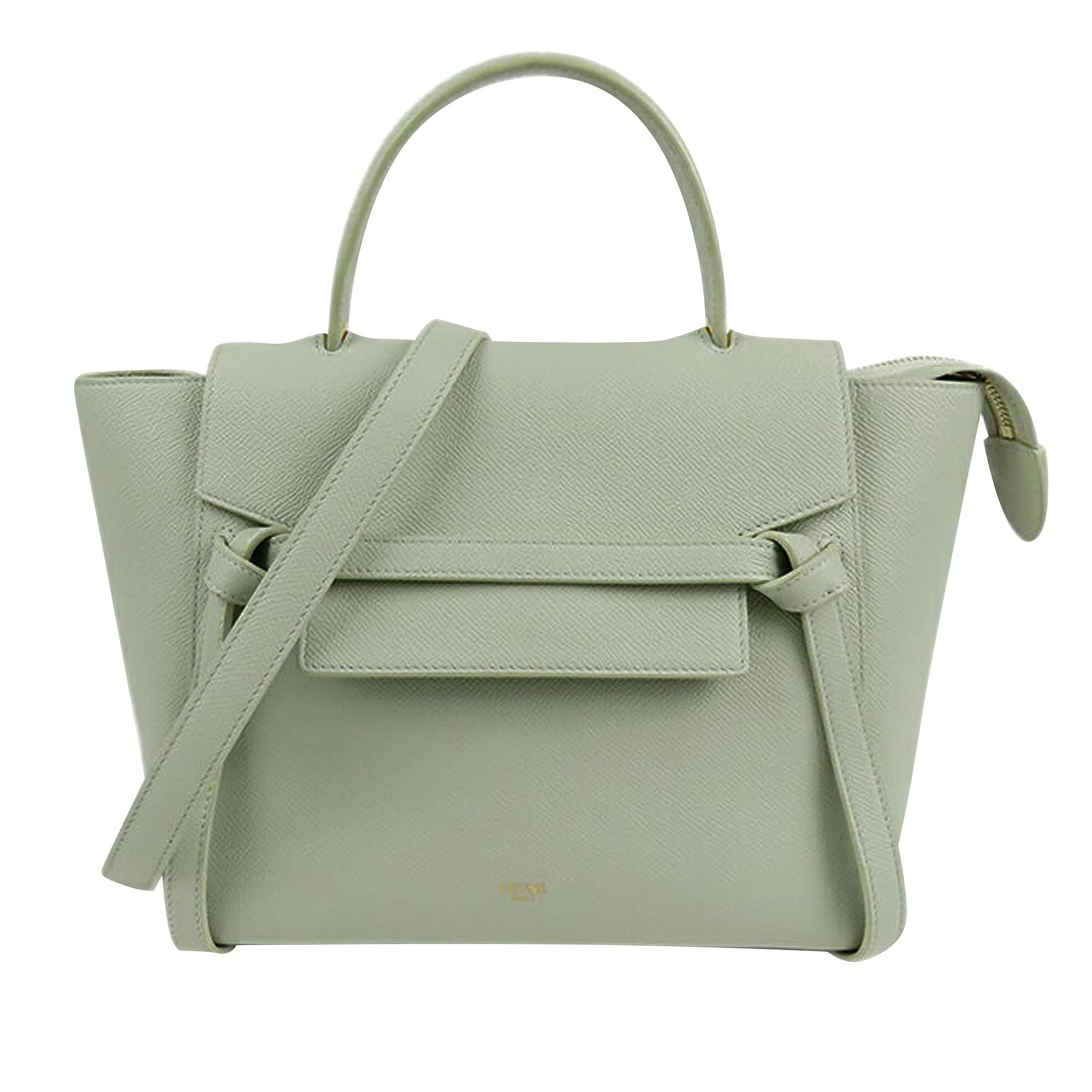 Celine Belt Leather Satchel (SHG-lrlBRV)