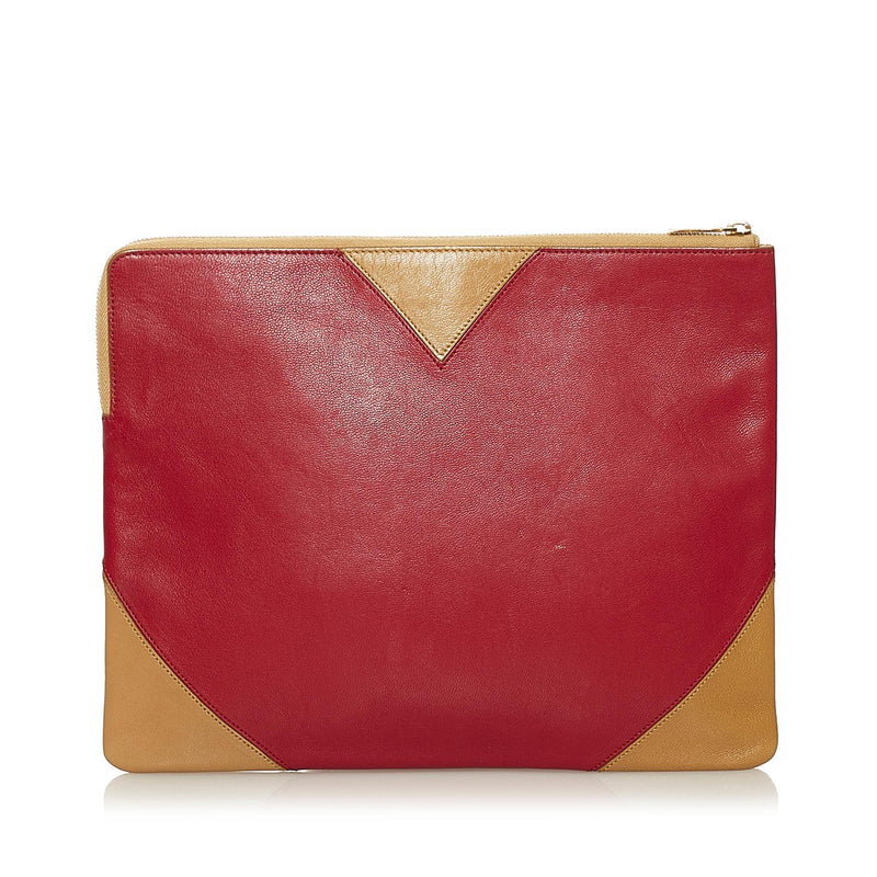 Celine Bicolor Coeur Leather Clutch Bag (SHG-34952)