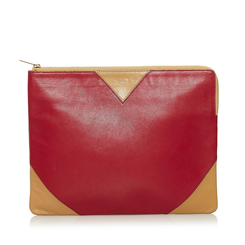 Celine Bicolor Coeur Leather Clutch Bag (SHG-34952)