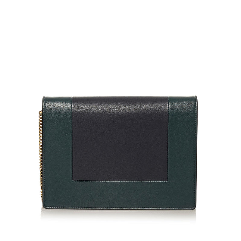 Celine Frame Leather Wallet on Chain (SHG-34557) – LuxeDH