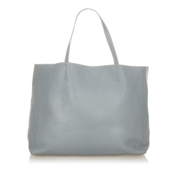 CELINE logo Tote Bag Horizontal Cabas Tote Bag Canvas/Leather White 
