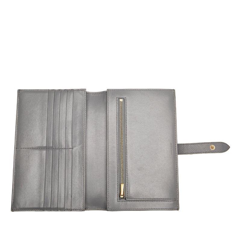 Celine Large Strap Wallet in Bicolour Grained Calfskin (SHG-35193)