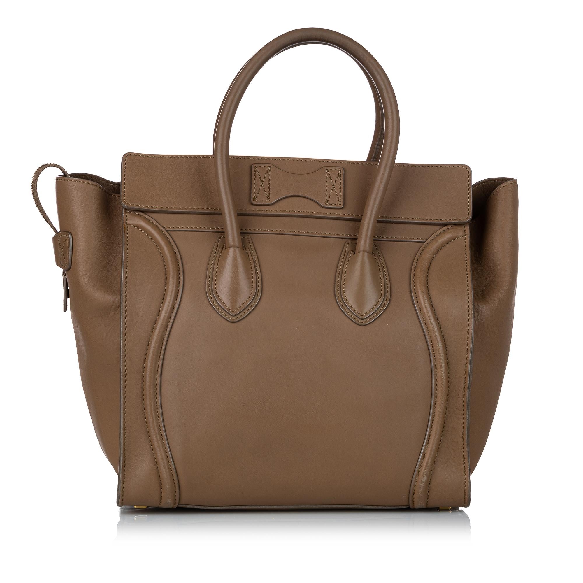 Celine Luggage Leather Tote Bag (SHG-29513)
