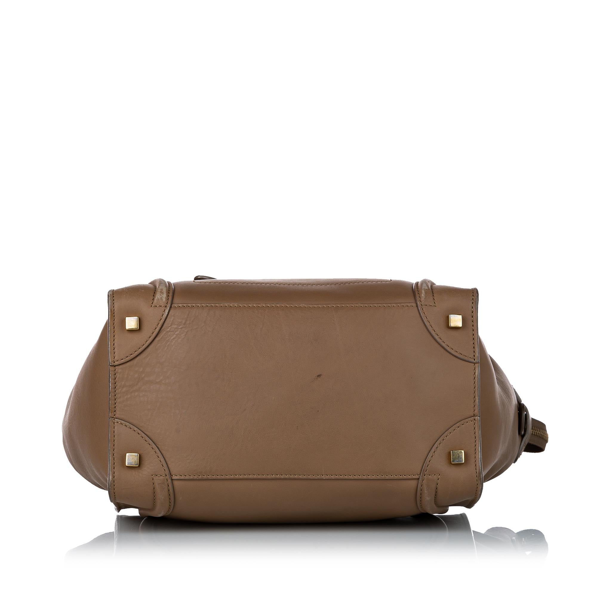 Celine Luggage Leather Tote Bag (SHG-29513)