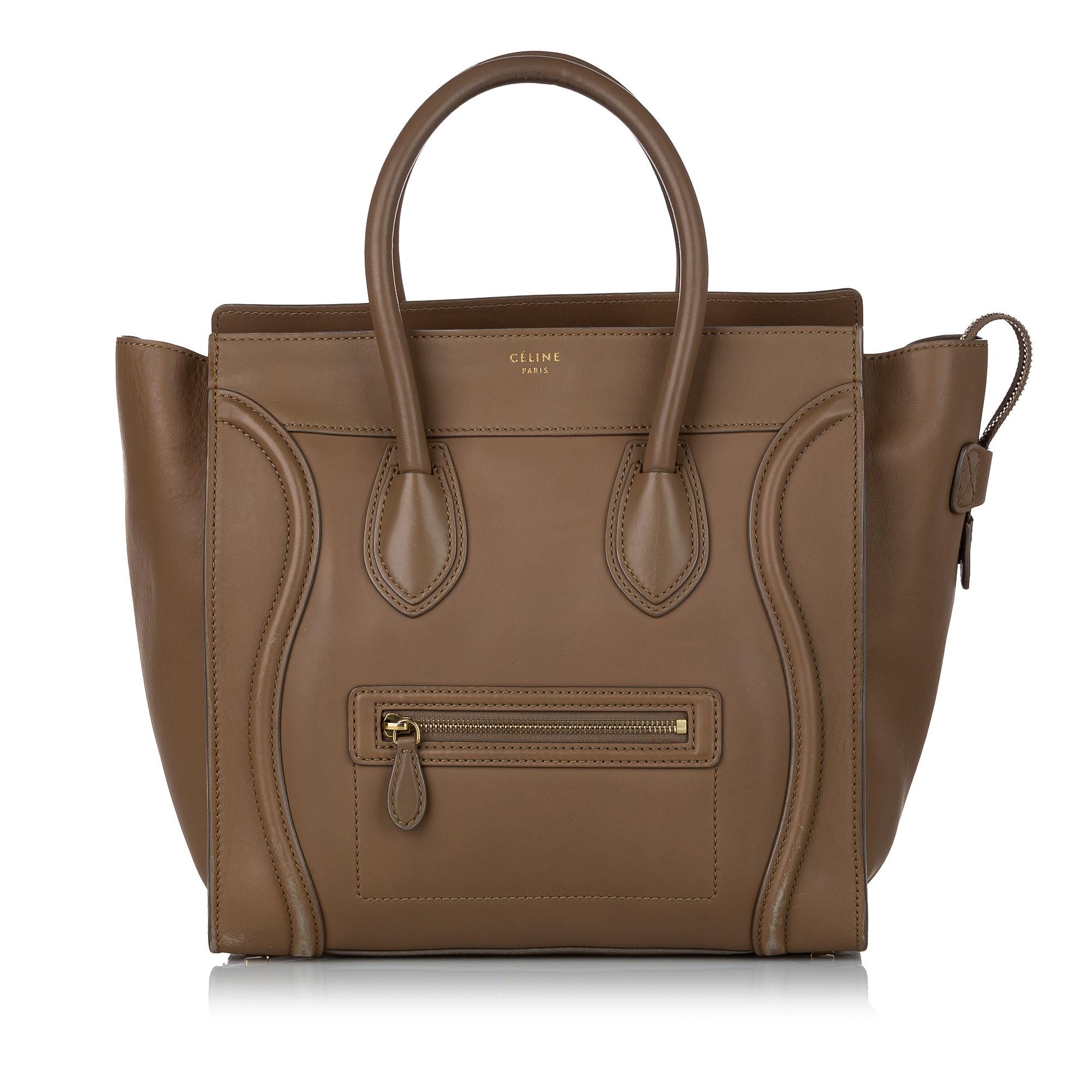 Celine Luggage Leather Tote Bag (SHG-29513)
