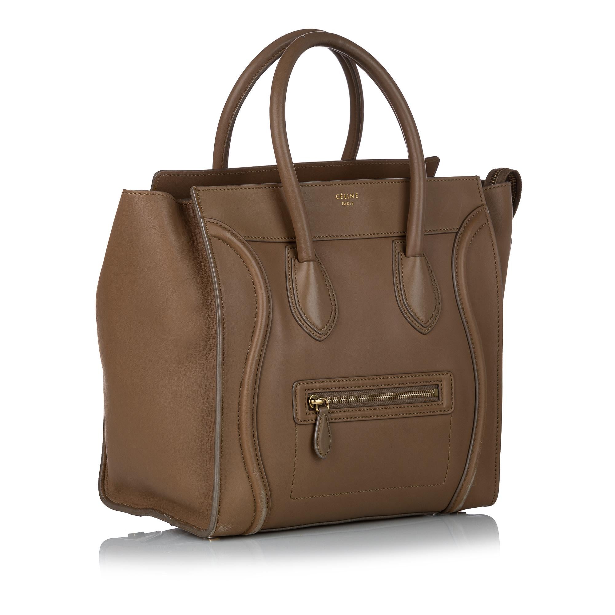 Celine Luggage Leather Tote Bag (SHG-29513)
