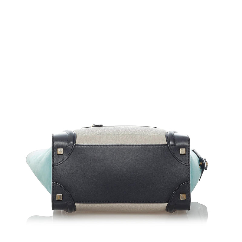 Celine Luggage Tote Tricolor Leather Handbag (SHG-31891)