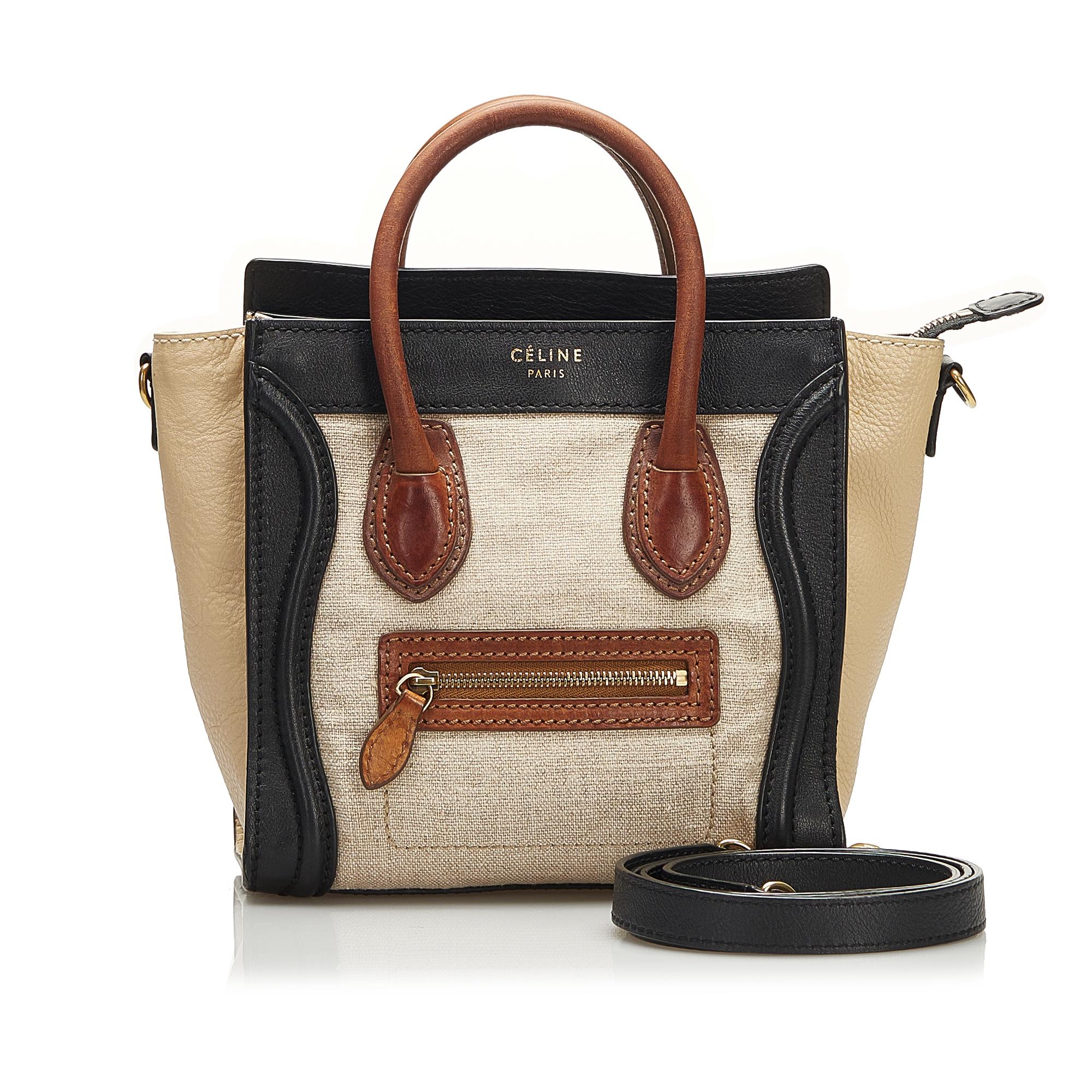 Celine Luggage Tote Tricolor Satchel (SHG-36810)
