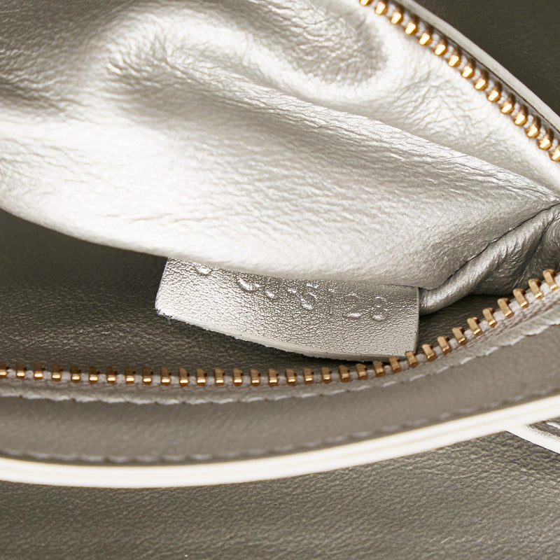 Celine Medium Bicolor C Quilted Leather Shoulder Bag (SHG-37238)