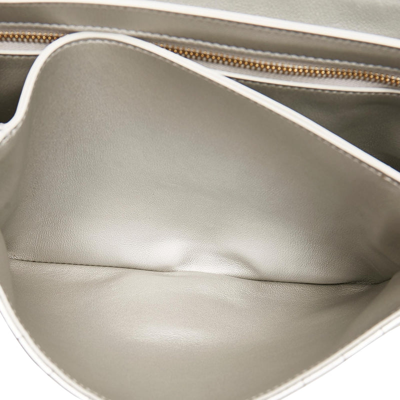 Celine Medium Bicolor C Quilted Leather Shoulder Bag (SHG-37238)
