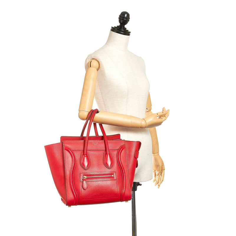 Celine Micro Luggage Leather Handbag (SHG-37633)