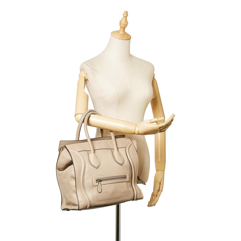 Celine Mini Luggage Leather Tote Bag (SHG-36206)
