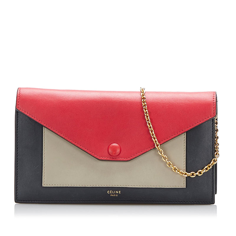 Celine Tri-Color Leather Wallet