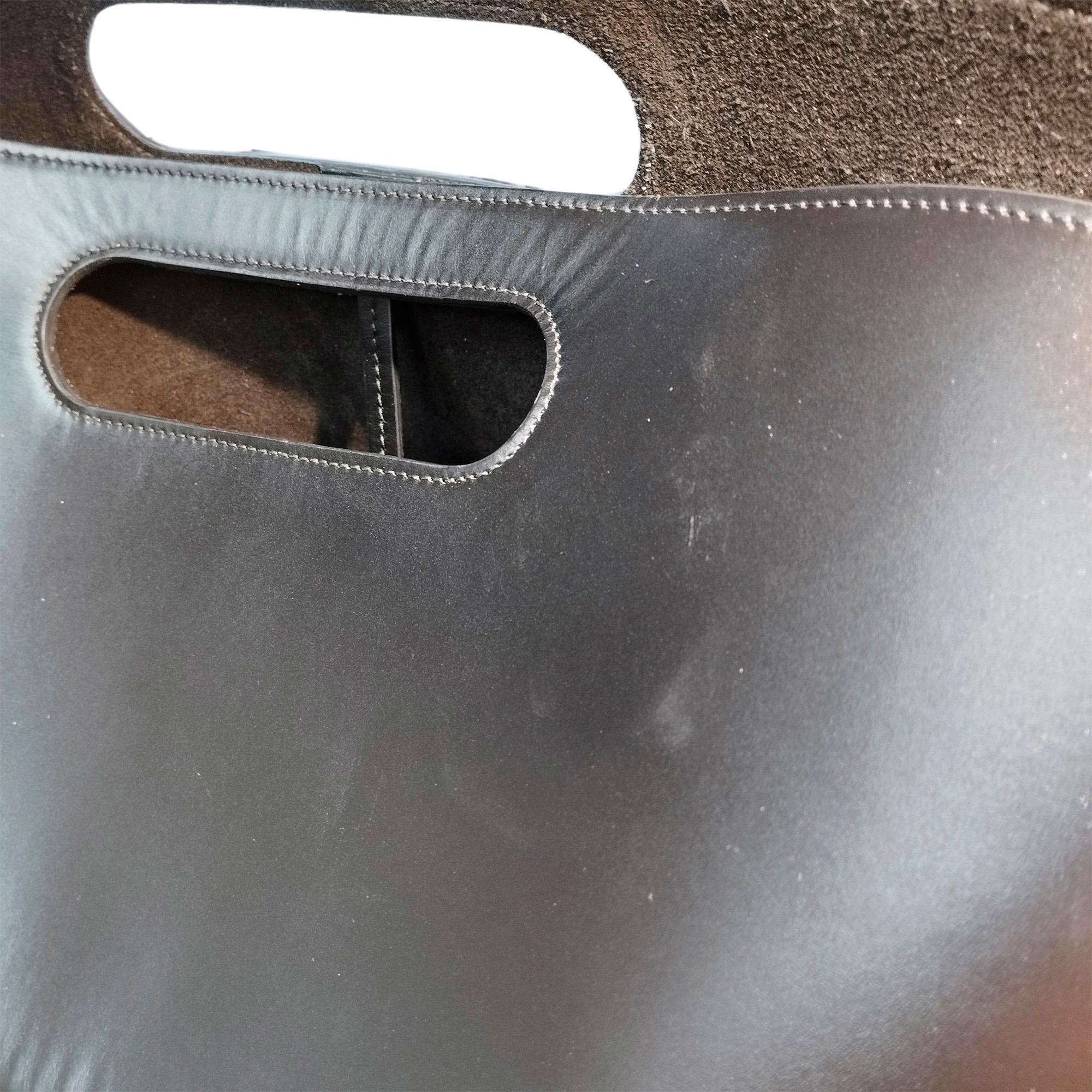 Celine Raffia and Leather Basket Bag (SHG-37905)