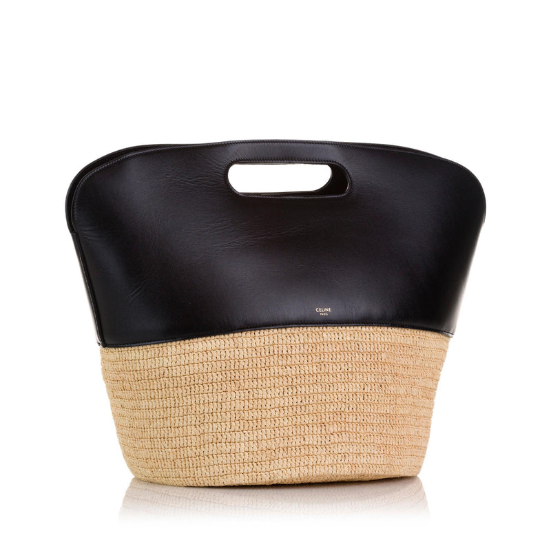 Celine Raffia and Leather Basket Bag (SHG-37905) – LuxeDH