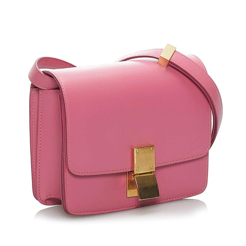 Celine Small Classic Box Leather Crossbody Bag (SHG-34178)