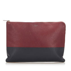 Celine Solo Bicolor Leather Clutch Bag (SHG-25911)