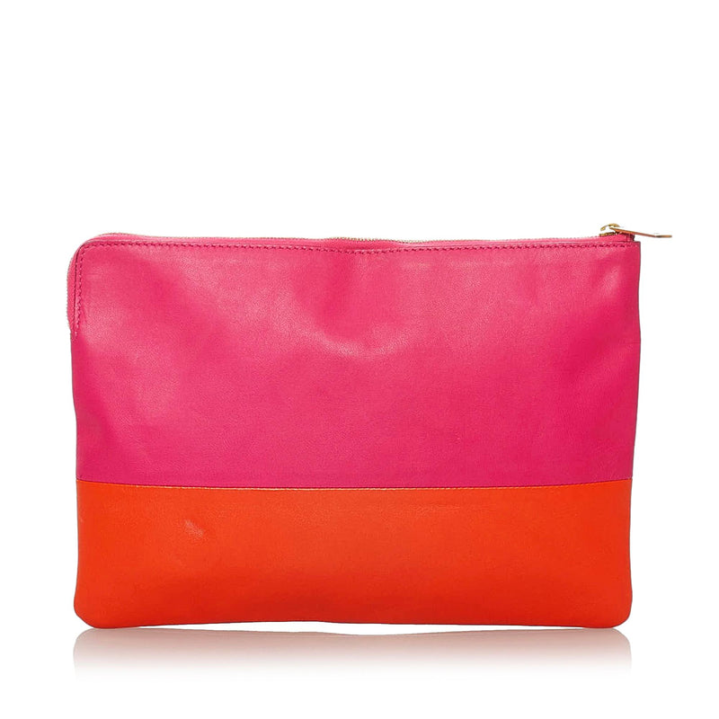 Celine Solo Bicolor Leather Clutch Bag (SHG-28318)