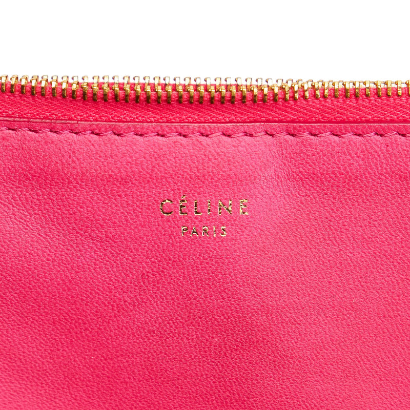 Celine Solo Bicolor Leather Clutch Bag (SHG-28318)