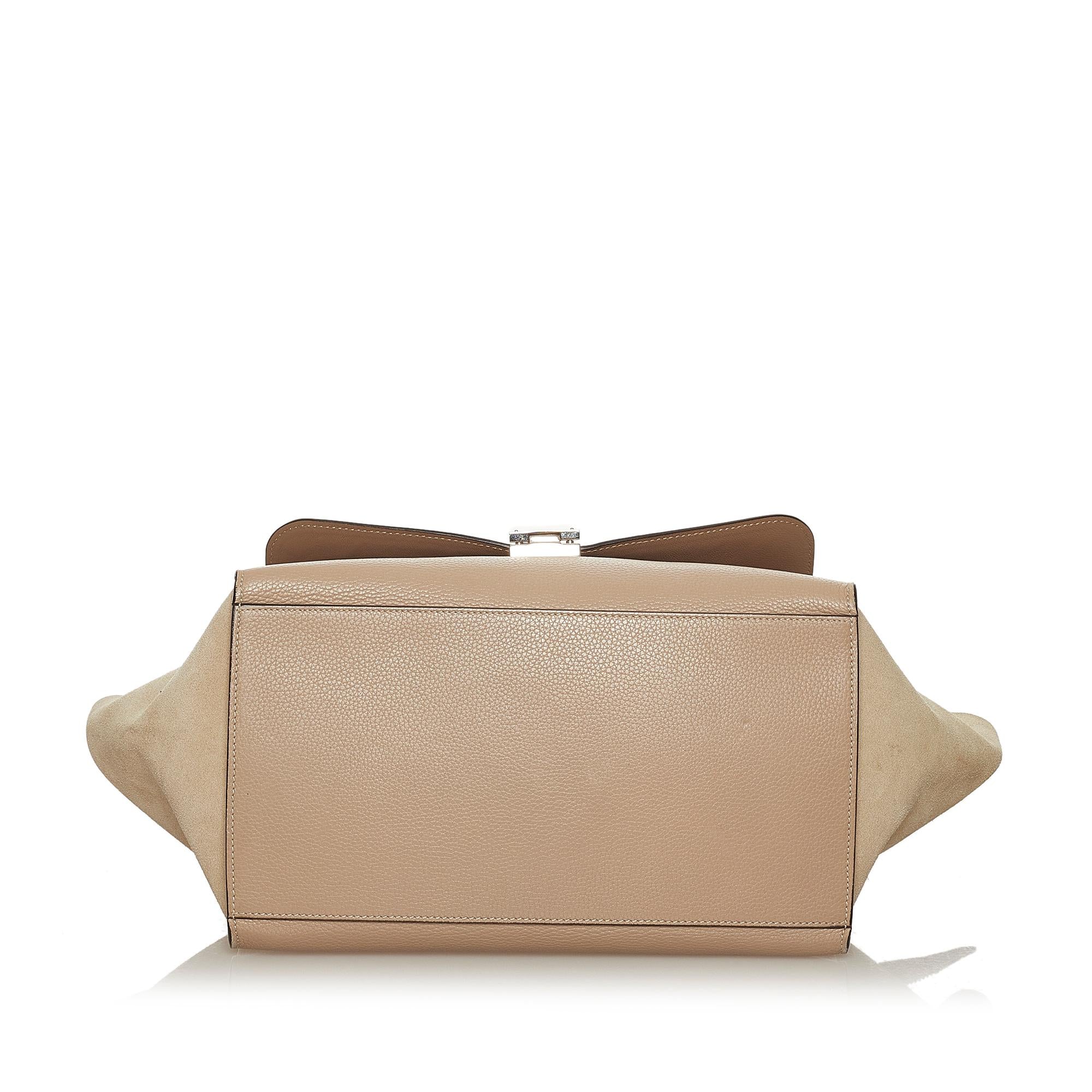 Celine Trapeze Leather Satchel (SHG-28880)