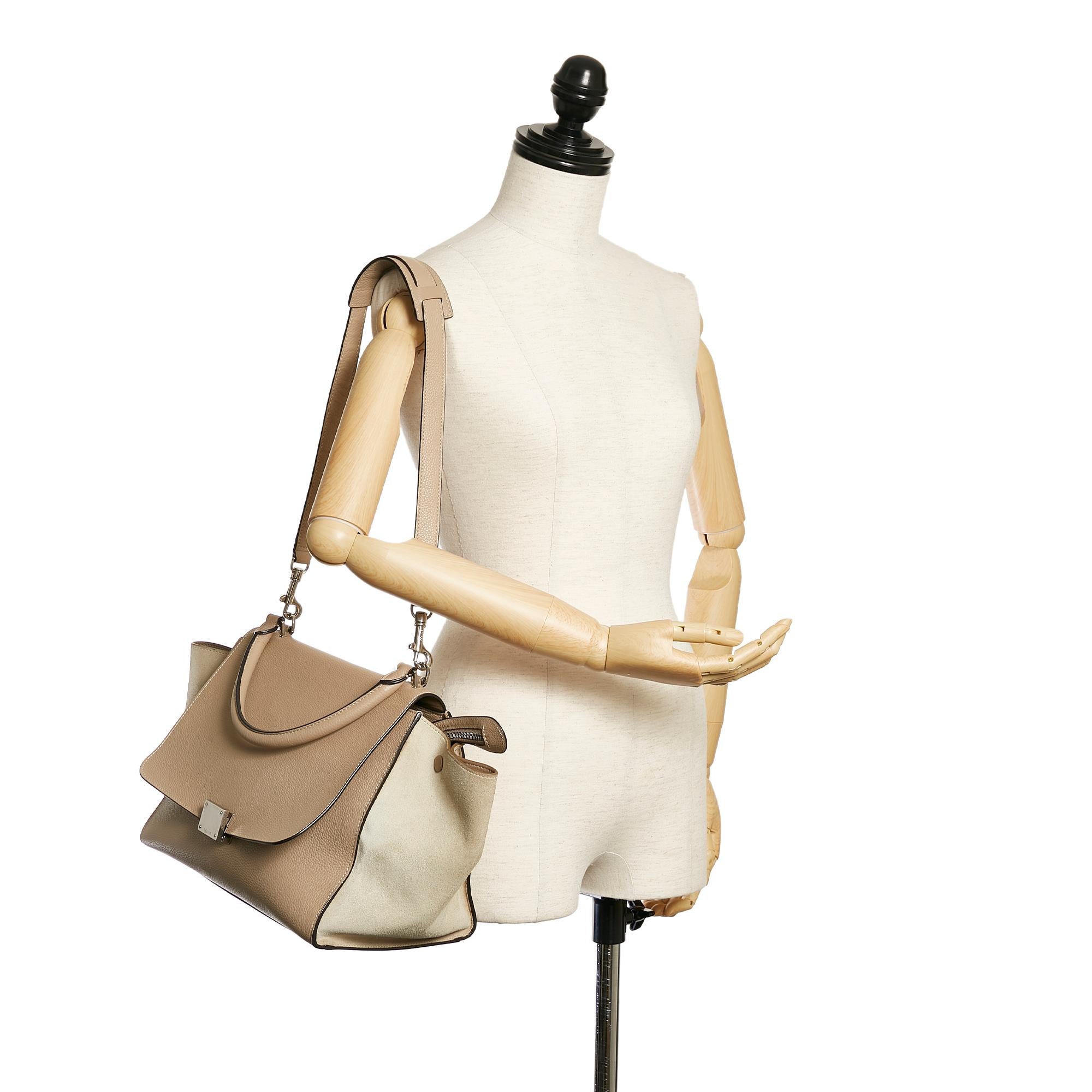 Celine Trapeze Leather Satchel (SHG-28880)