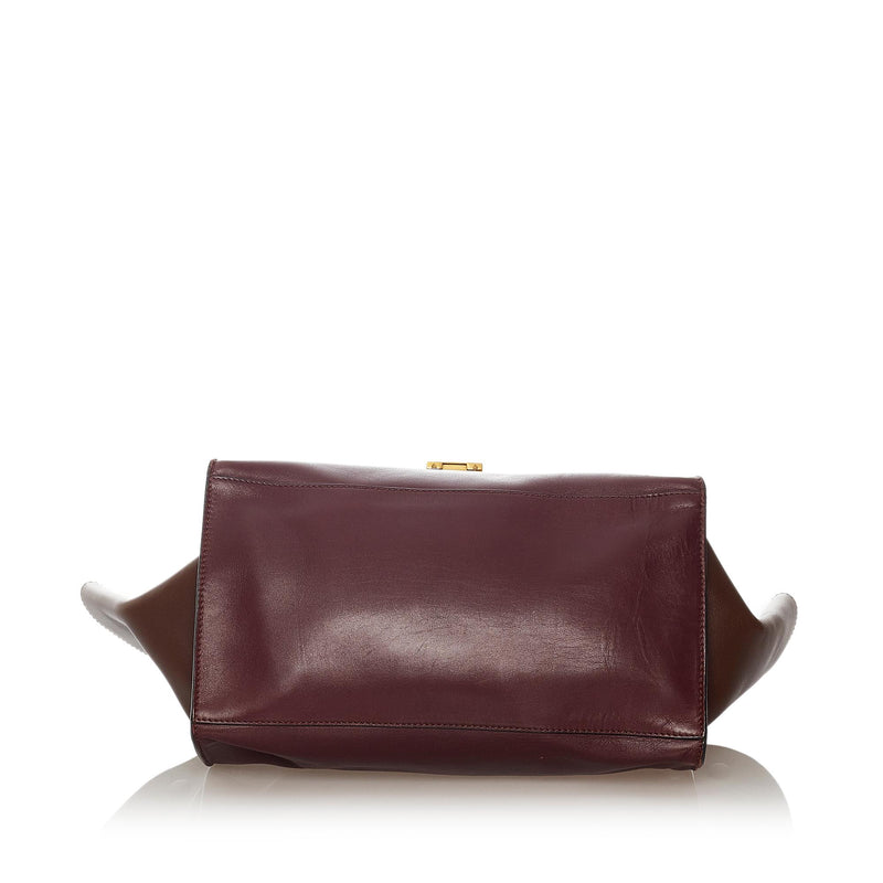Celine Trapeze Tricolor Leather Handbag (SHG-27373)