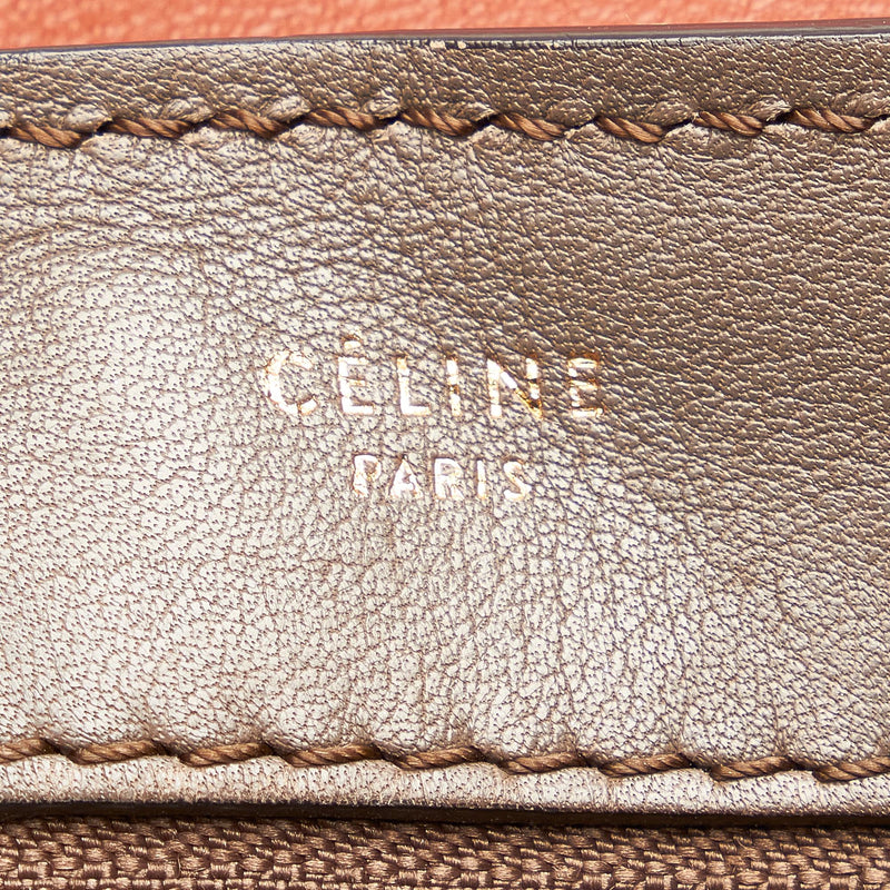 Celine Trapeze Tricolor Leather Satchel (SHG-25533)