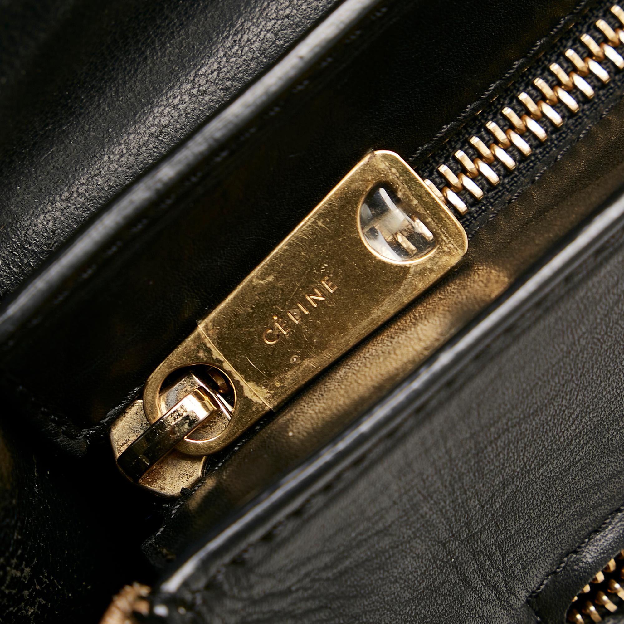 Celine Trapeze Tricolor Leather Satchel (SHG-29489)