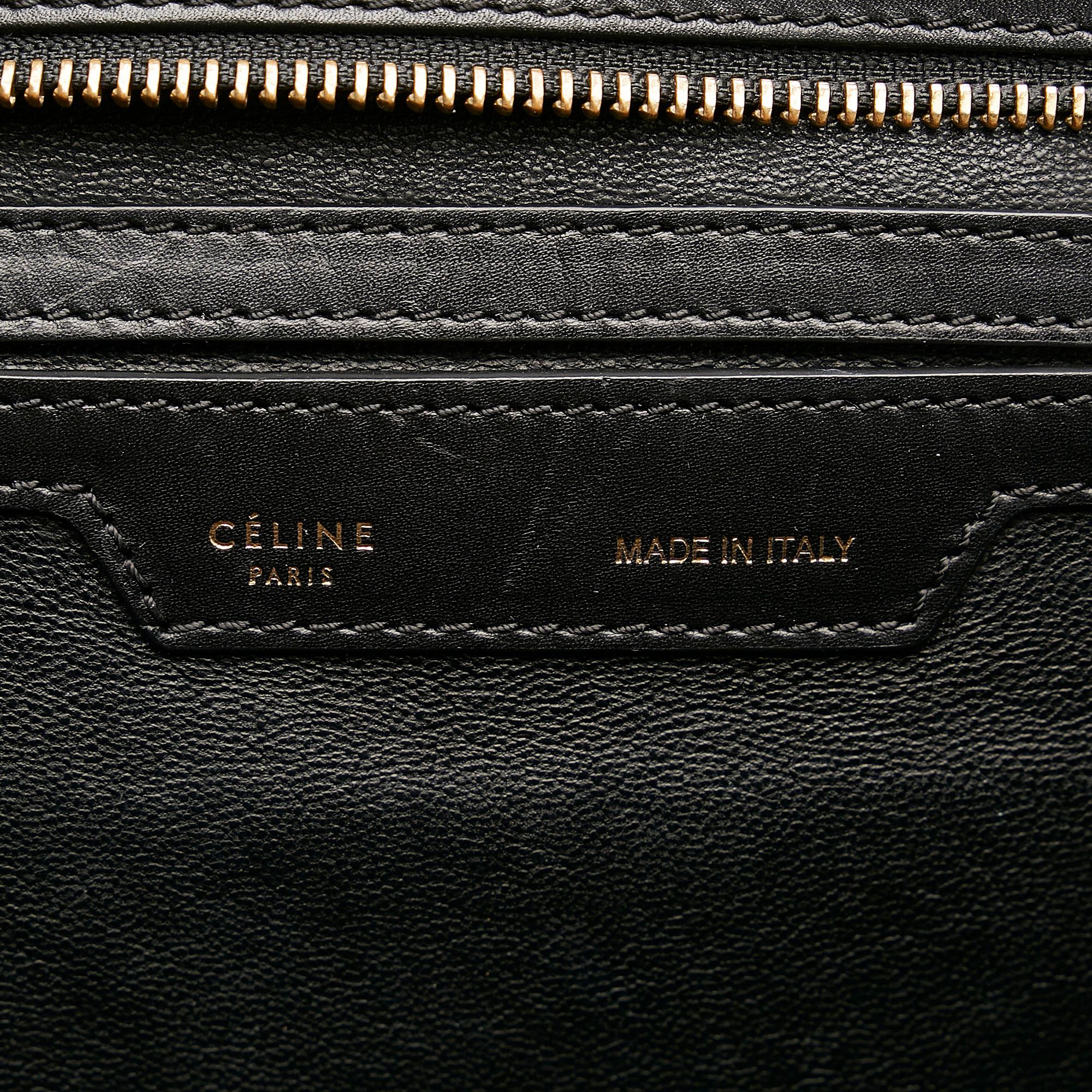 Celine Trapeze Tricolor Leather Satchel (SHG-29489)