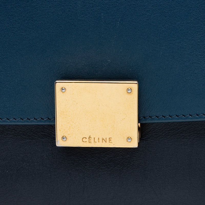 Celine Tricolor Calfskin Small Trapeze Bag (SHF-17369)
