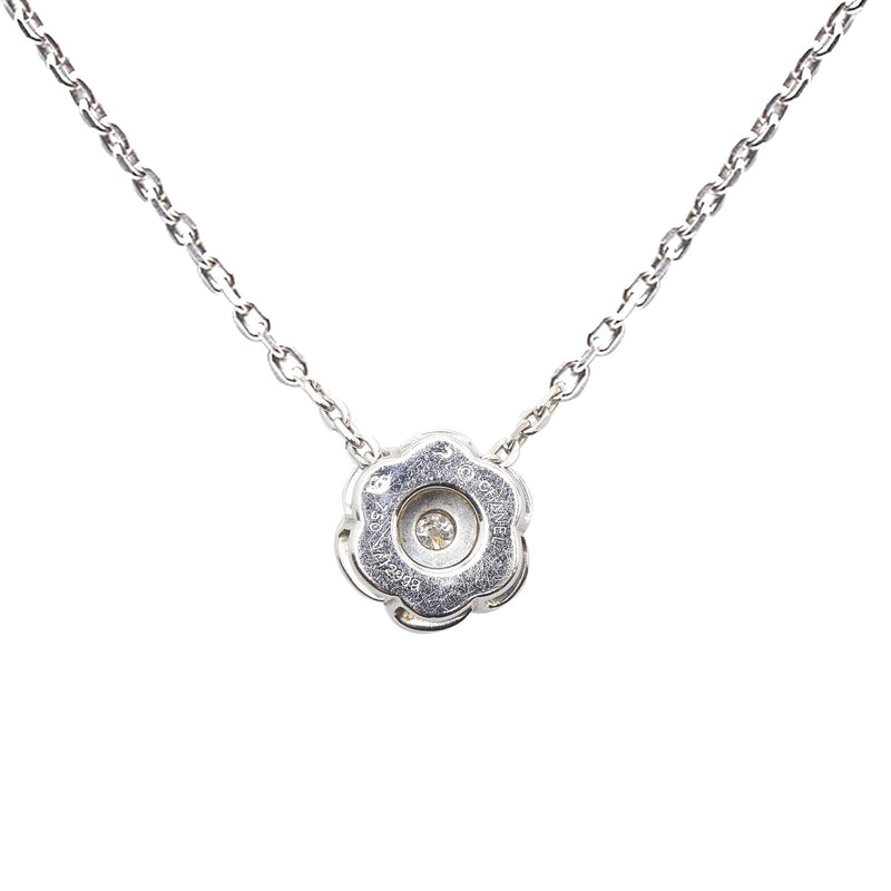 Chanel 18K White Gold Diamond Camellia Necklace Camellia Necklace (SHG –  LuxeDH