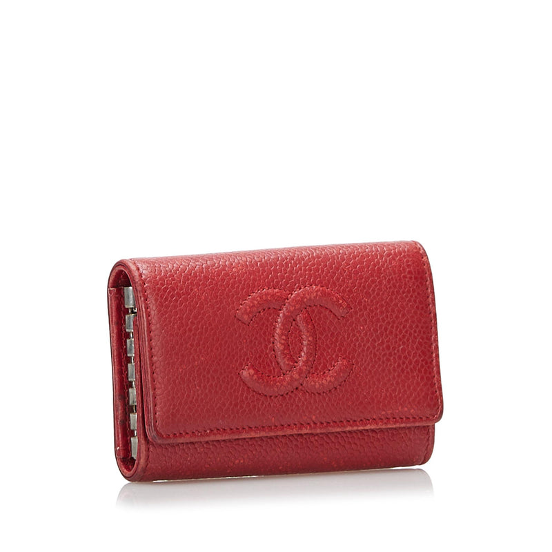 Chanel CC Caviar Leather Key Holder (SHG-36630)