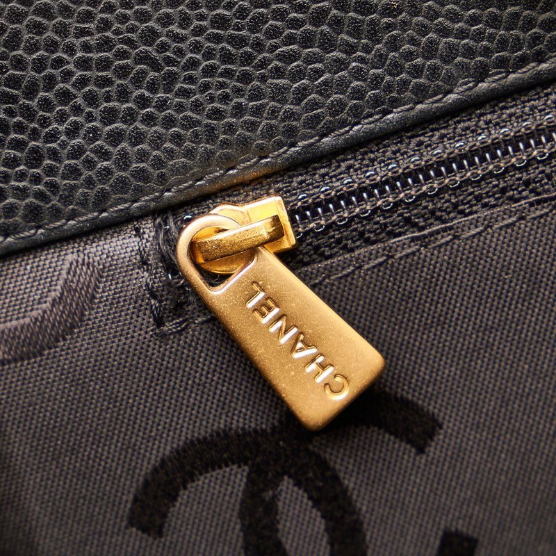 Chanel CC Caviar Leather Tote Bag (SHG-27471)