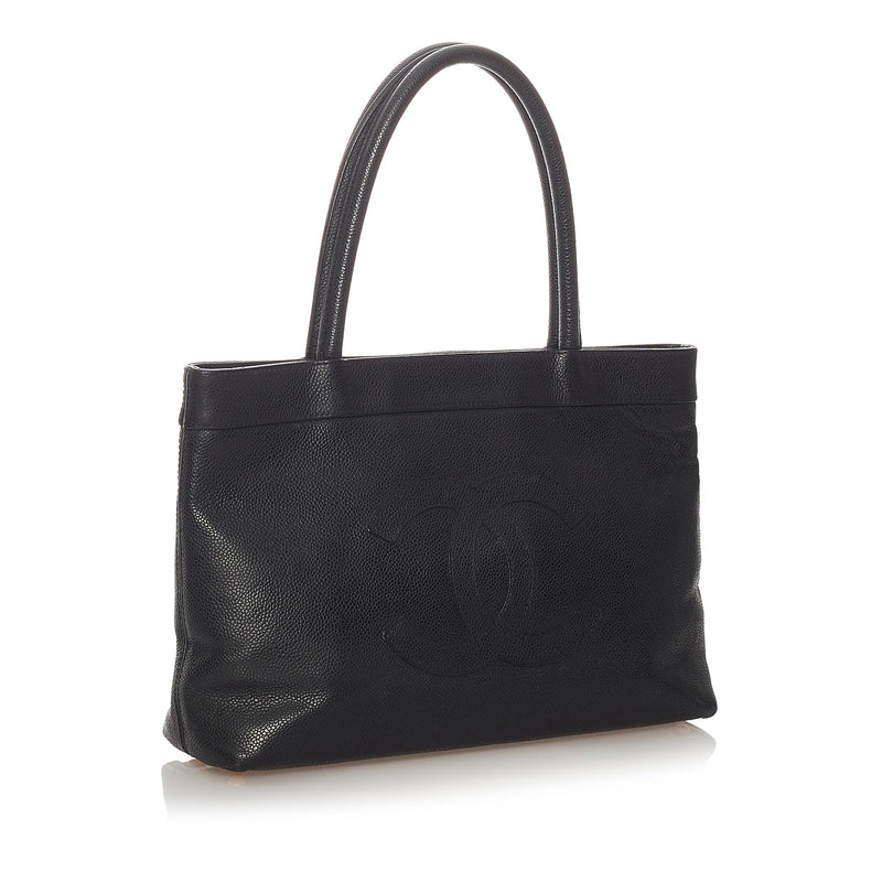 Chanel CC Caviar Leather Tote Bag (SHG-27471)