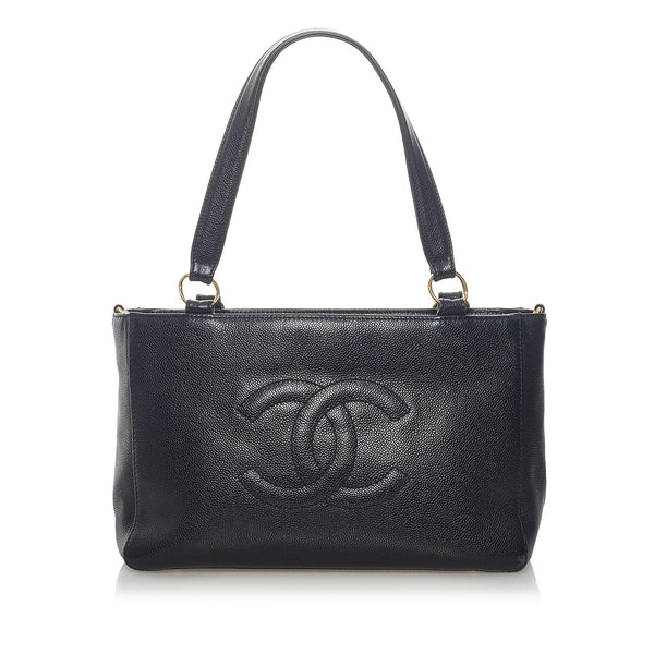 Chanel CC Caviar Leather Tote Bag (SHG-33417)