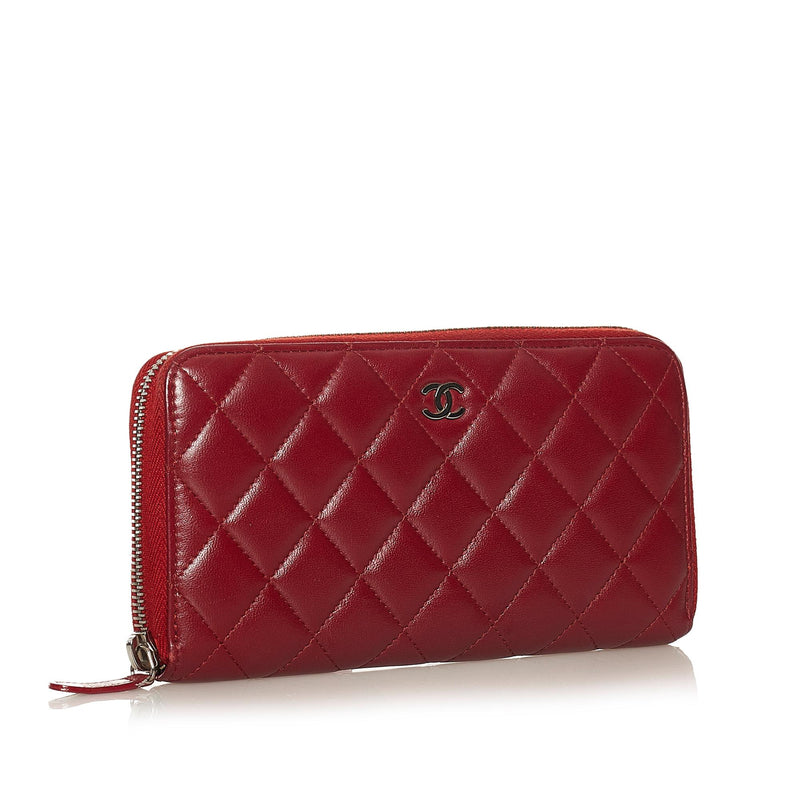 Chanel CC Matelasse Lambskin Leather Wallet (SHG-35305)