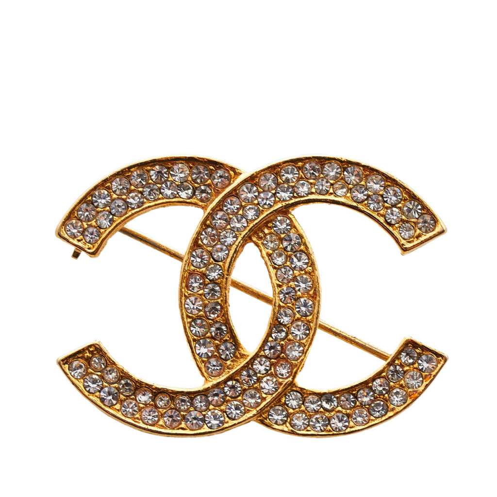 Chanel CC Rhinestone Brooch (SHG-gj10o8) – LuxeDH