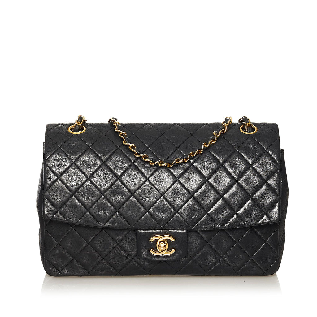 Chanel CC Timeless Lambskin Leather Single Flap Bag (SHG-34540)
