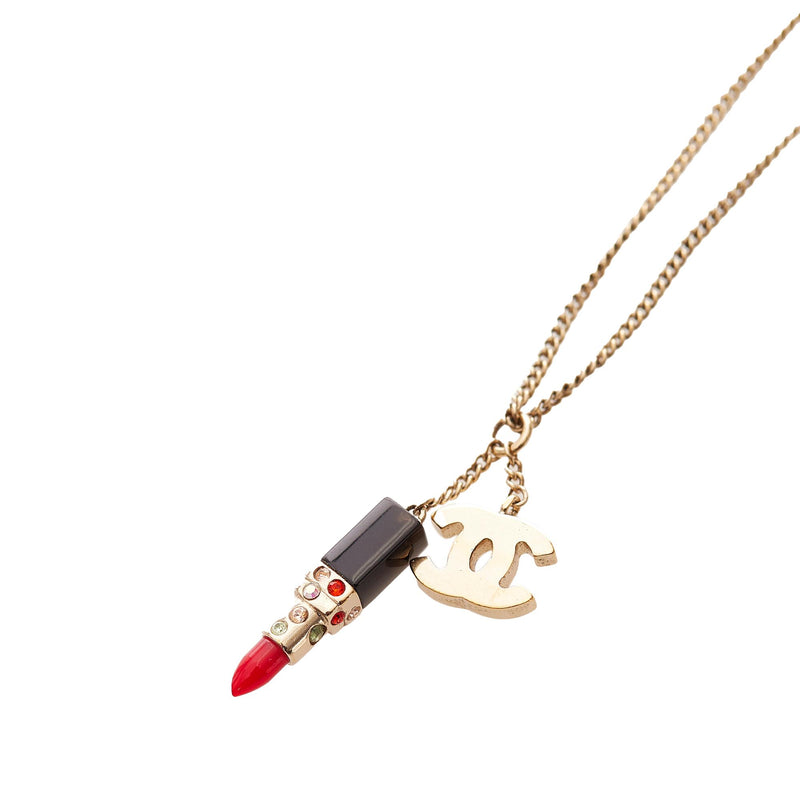 Chanel CC and Lipstick Pendant Necklace (SHG-29400) – LuxeDH