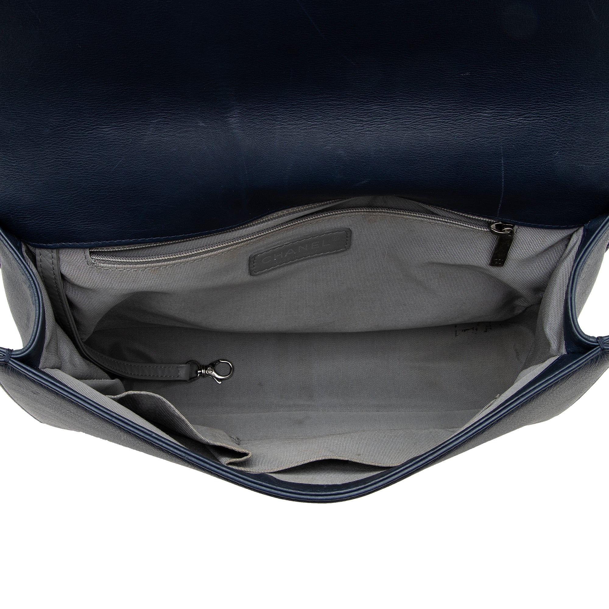 Chanel Calfskin Double Stitch Large Boy Bag (SHF-22183)