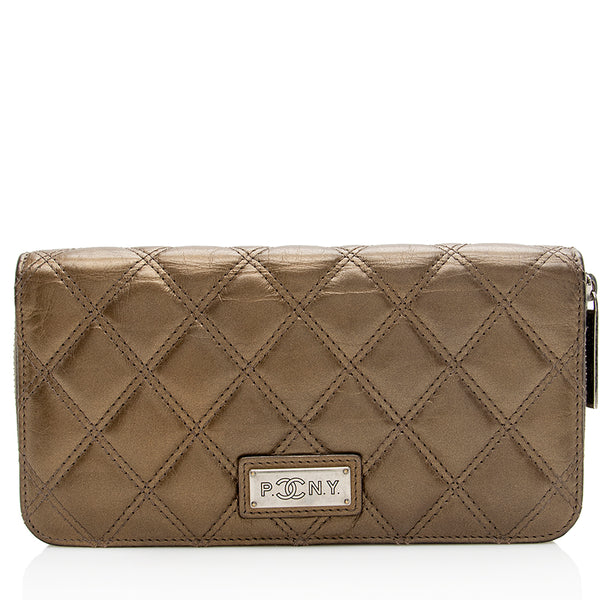 Chanel Calfskin Paris New York Flap Wallet (SHF-15121)