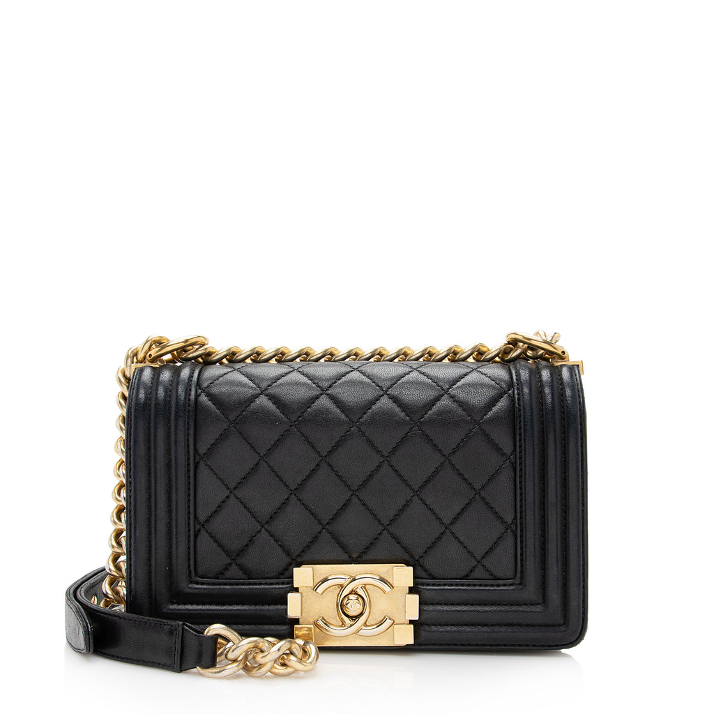 Chanel Calfskin Small Boy Bag (SHF-22437) – LuxeDH