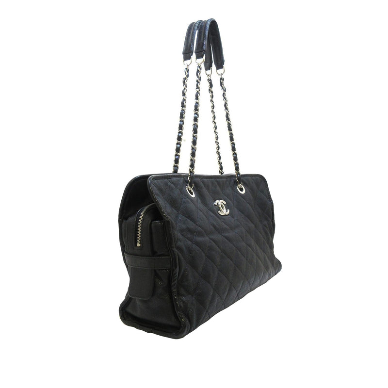 Chanel Large French Riviera Flap Bag - Black Shoulder Bags
