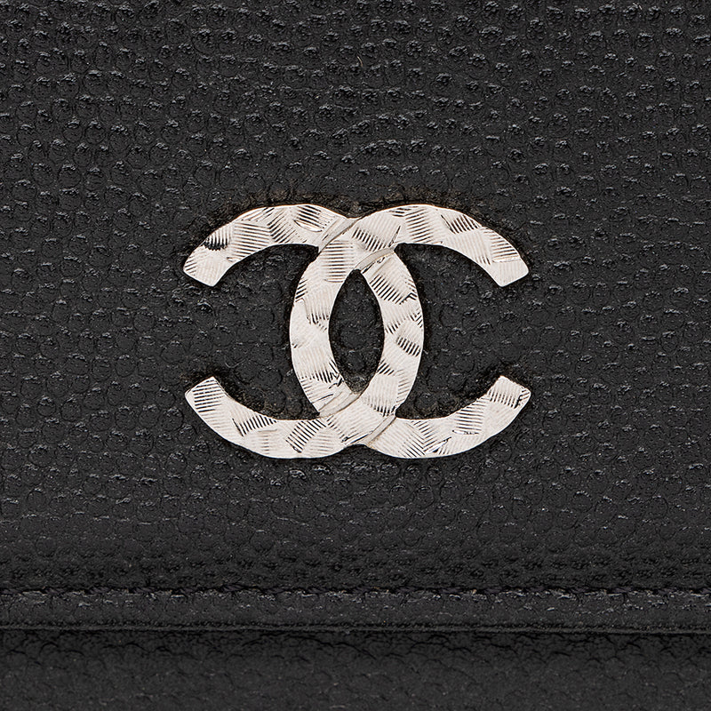 white chanel caviar wallet